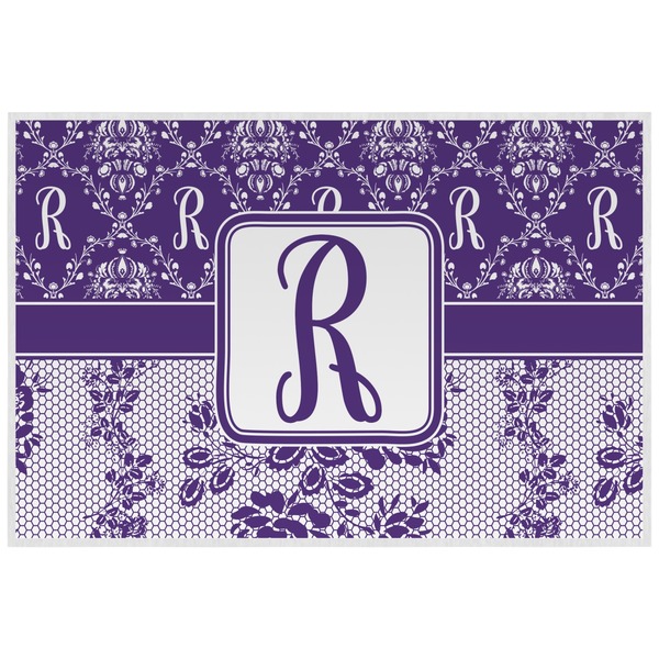 Personalized Initial Damask Personalized Placemat (Back)