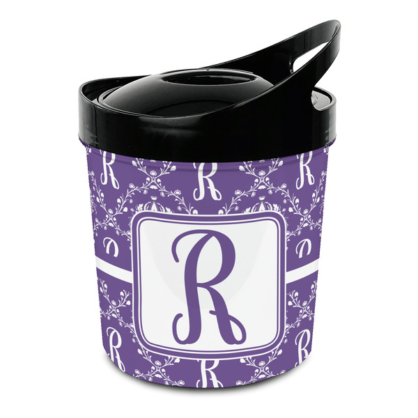 Custom Initial Damask Plastic Ice Bucket (Personalized)