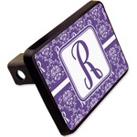 Initial Damask Rectangular Trailer Hitch Cover - 2" (Personalized)