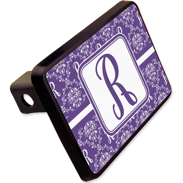 Custom Initial Damask Rectangular Trailer Hitch Cover - 2" (Personalized)