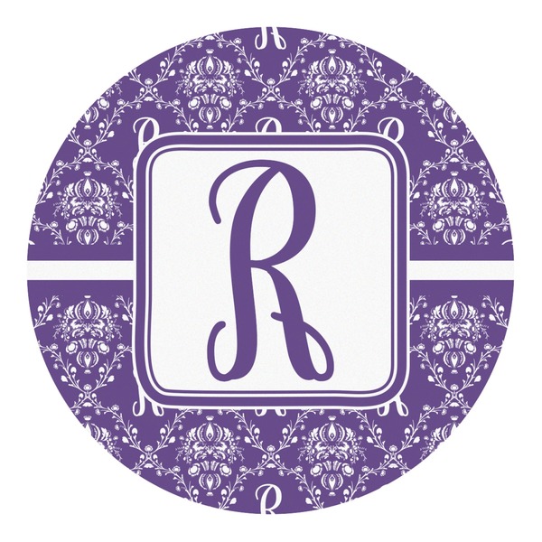 Custom Initial Damask Round Decal (Personalized)