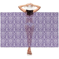 Initial Damask Sheer Sarong (Personalized)