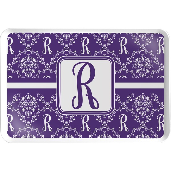 Custom Initial Damask Serving Tray (Personalized)