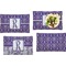 Personalized Initial Damask Set of Rectangular Dinner Plates
