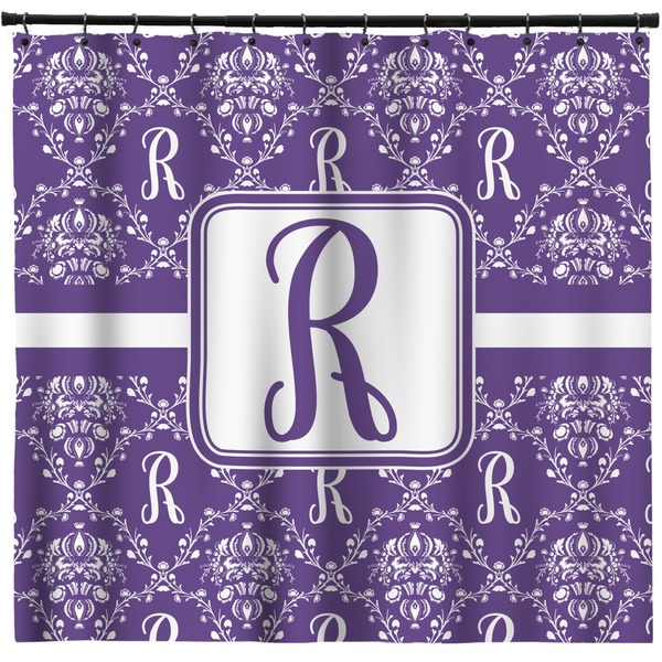 Custom Initial Damask Shower Curtain (Personalized)