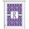 Personalized Initial Damask Single White Cabinet Decal