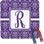 Initial Damask Square Fridge Magnet (Personalized)