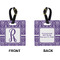 Personalized Initial Damask Square Luggage Tag (Front + Back)