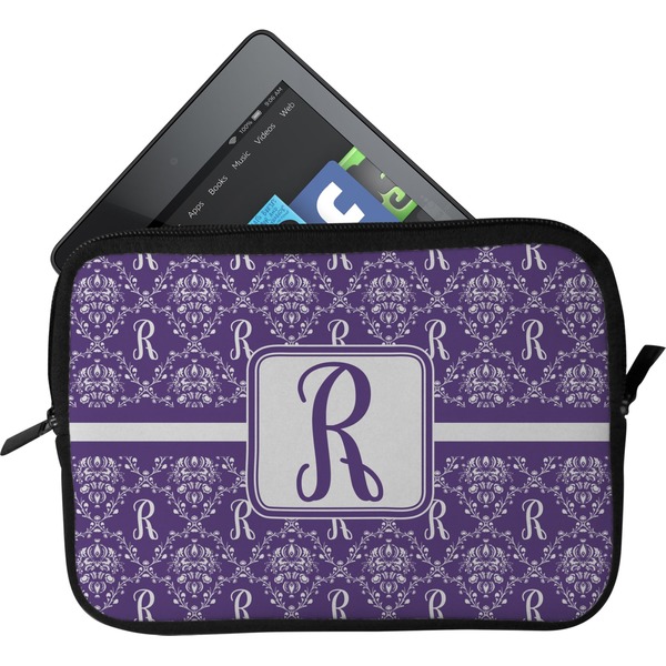 Custom Initial Damask Tablet Case / Sleeve - Small (Personalized)