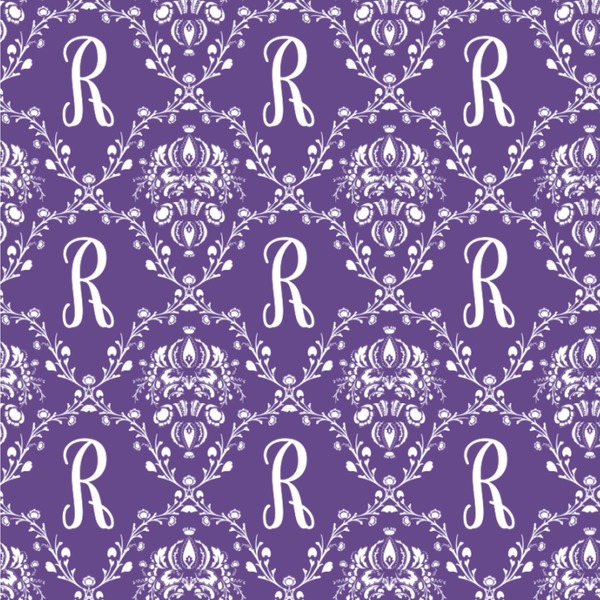 Custom Initial Damask Wallpaper & Surface Covering (Water Activated 24"x 24" Sample)