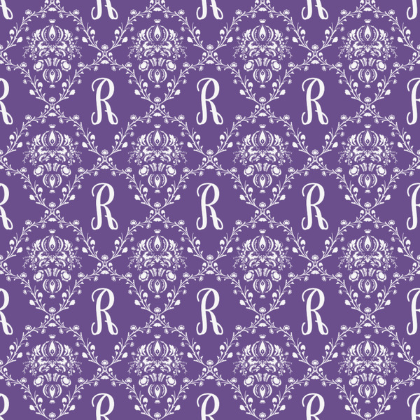 Personalized Initial Damask Wrapping Paper Square