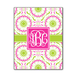 Pink & Green Suzani Wood Print - 11x14 (Personalized)