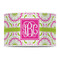 Pink & Green Suzani 12" Drum Lampshade - FRONT (Poly Film)