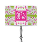 Pink & Green Suzani 12" Drum Lamp Shade - Poly-film (Personalized)