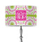 Pink & Green Suzani 12" Drum Lampshade - ON STAND (Poly Film)
