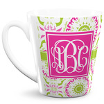 Pink & Green Suzani 12 Oz Latte Mug (Personalized)