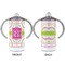 Pink & Green Suzani 12 oz Stainless Steel Sippy Cups - APPROVAL