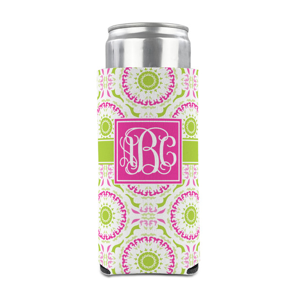 Pink & Green Suzani 12oz Tall Can Sleeve - FRONT (on can)