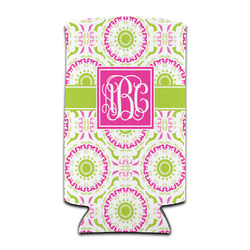 Pink & Green Suzani Can Cooler (tall 12 oz) (Personalized)