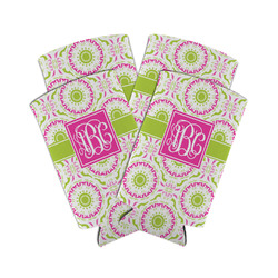 Pink & Green Suzani Can Cooler (tall 12 oz) - Set of 4 (Personalized)