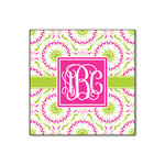 Pink & Green Suzani Wood Print - 12x12 (Personalized)