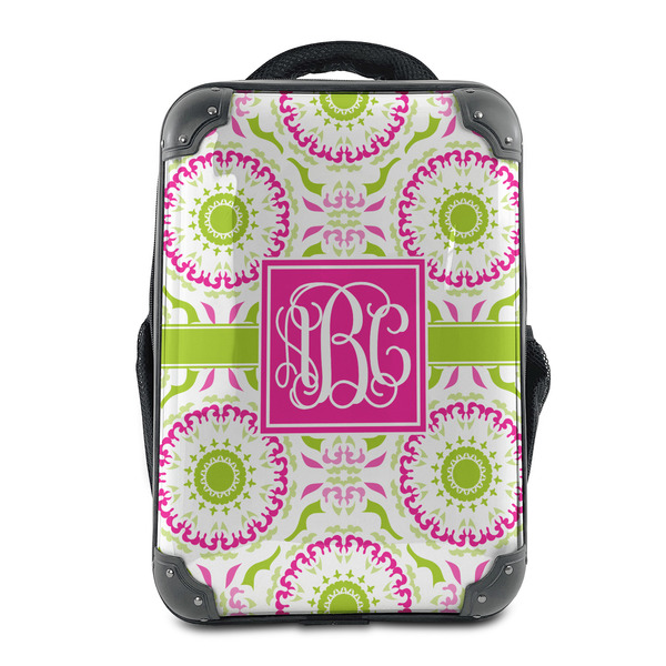 Custom Pink & Green Suzani 15" Hard Shell Backpack (Personalized)