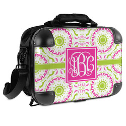 Pink & Green Suzani Hard Shell Briefcase (Personalized)