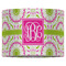 Pink & Green Suzani 16" Drum Lampshade - FRONT (Fabric)