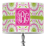 Pink & Green Suzani 16" Drum Lamp Shade - Poly-film (Personalized)