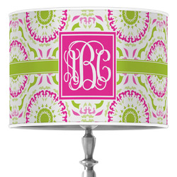 Pink & Green Suzani Drum Lamp Shade (Personalized)