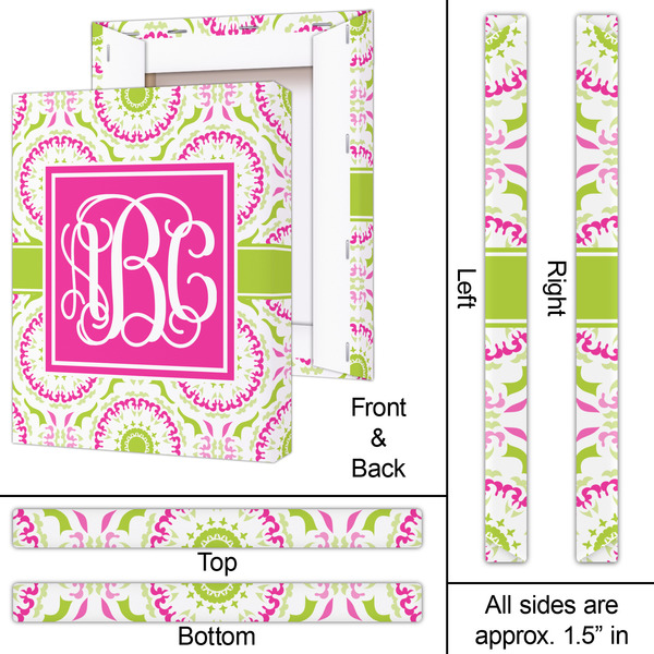 Pink & Green Suzani 16x20 - Canvas Print - Approval