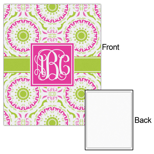 Pink & Green Suzani 16x20 - Matte Poster - Front & Back