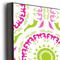 Pink & Green Suzani 16x20 Wood Print - Closeup