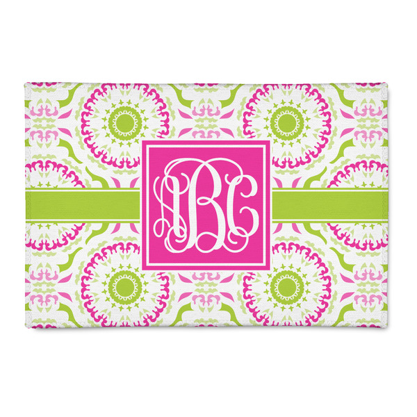 Custom Pink & Green Suzani 2' x 3' Indoor Area Rug (Personalized)