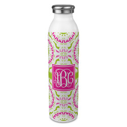 Pink & Green Suzani 20oz Stainless Steel Water Bottle - Full Print (Personalized)