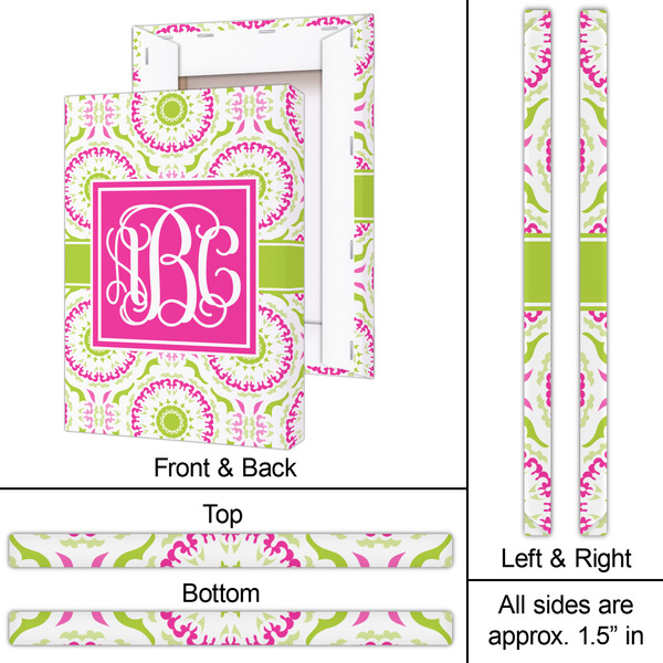 Pink & Green Suzani 20x30 - Canvas Print - Approval