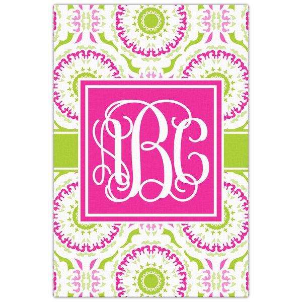 Pink & Green Suzani 20x30 - Canvas Print - Front View