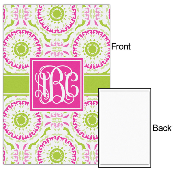 Pink & Green Suzani 20x30 - Matte Poster - Front & Back