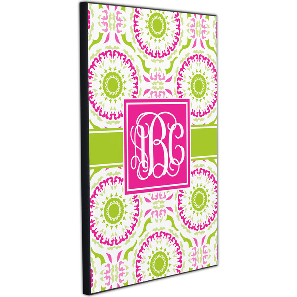 Pink & Green Suzani 20x30 Wood Print - Angle View