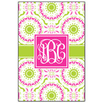Pink & Green Suzani Wood Print - 20x30 (Personalized)