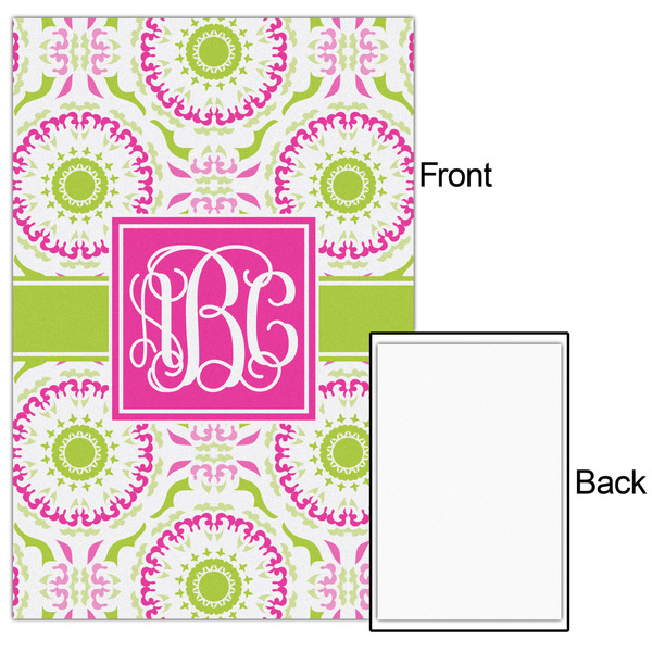 Pink & Green Suzani 24x36 - Matte Poster - Front & Back