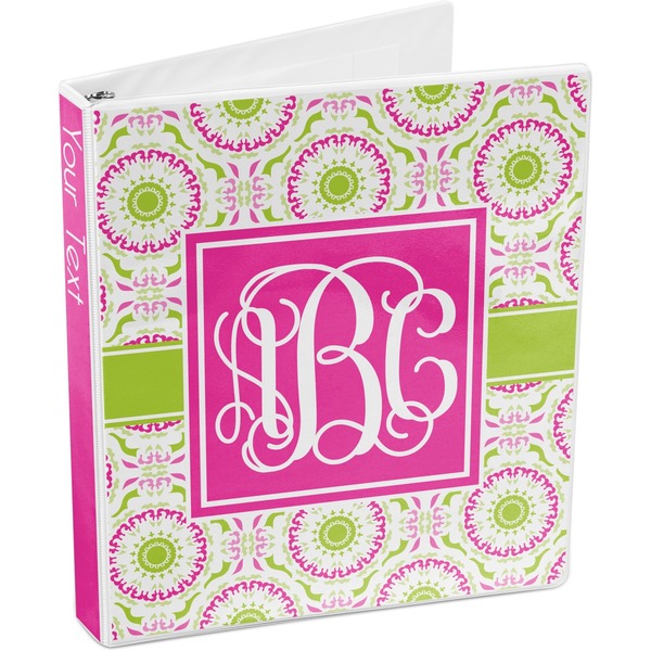Pink & Green Suzani 3-Ring Binder 3/4 - Main