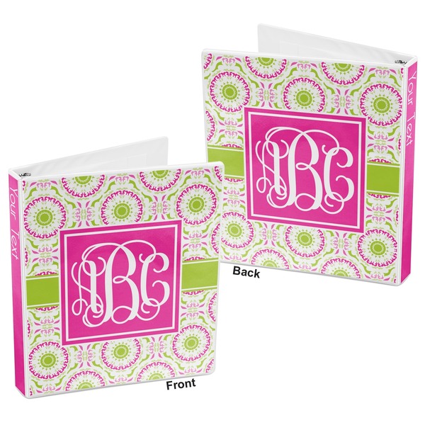 Pink & Green Suzani 3-Ring Binder Front and Back