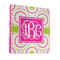 Pink & Green Suzani 3 Ring Binder - Full Wrap - 1" (Personalized)