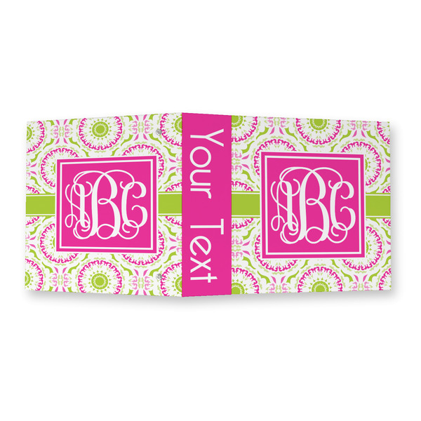 Pink & Green Suzani 3 Ring Binders - Full Wrap - 2" - OPEN OUTSIDE