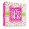 Pink & Green Suzani 3 Ring Binders - Full Wrap - 3" - FRONT