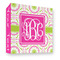 Pink & Green Suzani 3 Ring Binder - Full Wrap - 3" (Personalized)