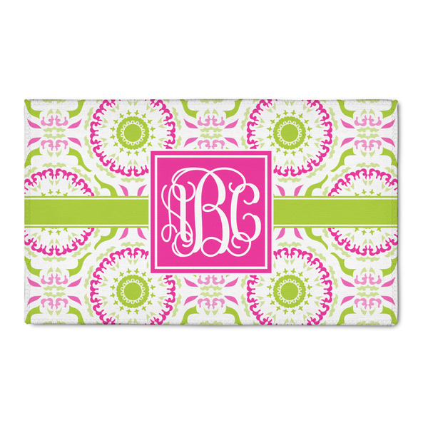 Custom Pink & Green Suzani 3' x 5' Indoor Area Rug (Personalized)