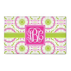 Pink & Green Suzani 3' x 5' Patio Rug (Personalized)