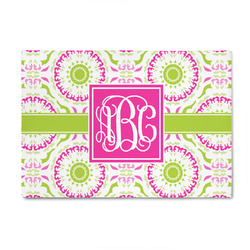Pink & Green Suzani 4' x 6' Patio Rug (Personalized)